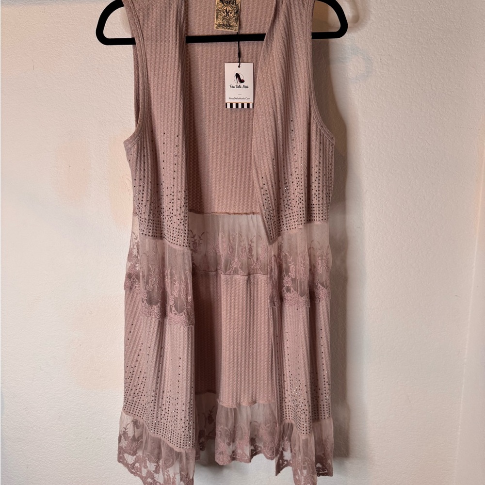 Vocal Mauve Textured Knit Top